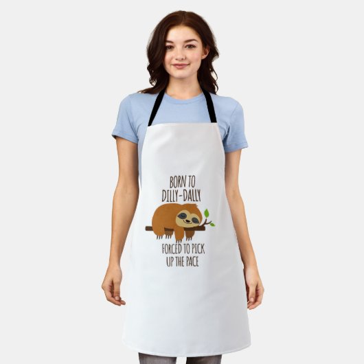 勢生まれいよく進む エプロン (着用した状態)