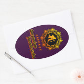 勢至菩薩 楕円形シール (封筒)