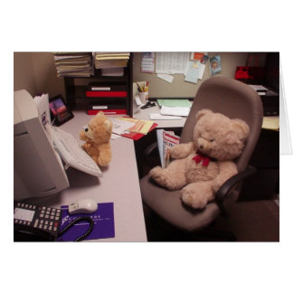 勤勉なテディー・ベアカード