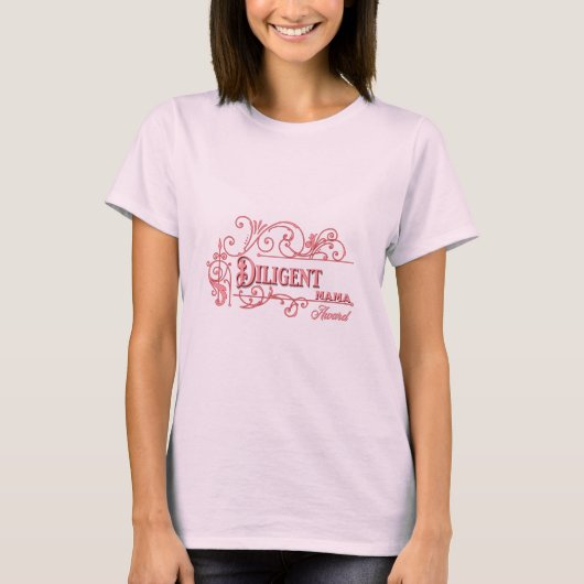 勤勉な母親 Tシャツ (正面)