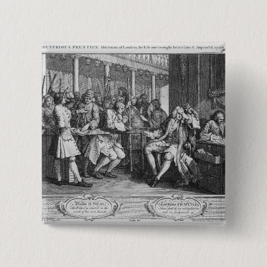 勤勉な「ロンドンの無経験の市会議員 缶バッジ (正面)