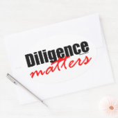 勤勉の問題 楕円形シール (封筒)