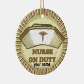勤務中のナース セラミックオーナメント (右)