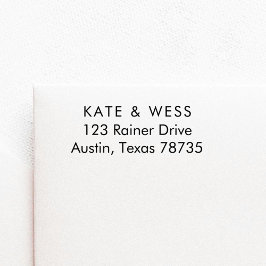 勤務先の住所の手書きスタンプ セルフインキングスタンプ