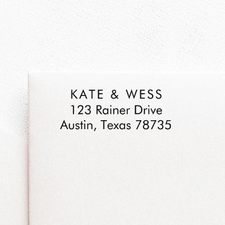 勤務先の住所の手書きスタンプ セルフインキングスタンプ