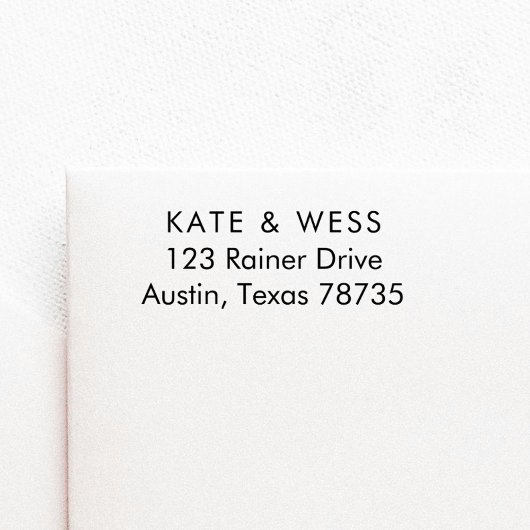 勤務先の住所の手書きスタンプ セルフインキングスタンプ