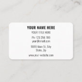 勤務先の住所シンプルのパーソナライズされた 名刺 (裏面)