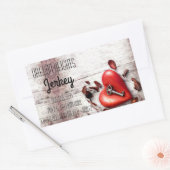 勤務先の住所ステッカー国の木材鍵へ 長方形シール (封筒)