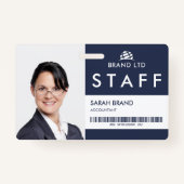 勤務先の写真IDスタッフ バッジ (正面)