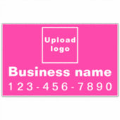 勤務先の電話番号（ピンク大きな四角形ビニール） シール (正面)