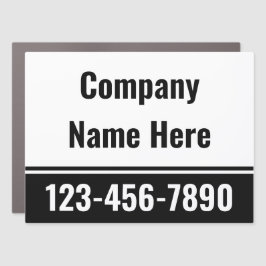 勤務先テンプレートの電話番号と会社名 カーマグネット