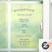 勤務先情報を使用した営業時間 ウィンドウサイン (ホーム)