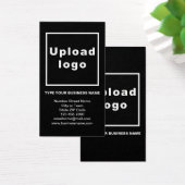 勤務先情報ブラックポートレート四角形カード (デスク)