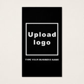 勤務先情報ブラックポートレート四角形カード (裏面)