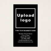 勤務先情報ブラックポートレート四角形カード (正面)