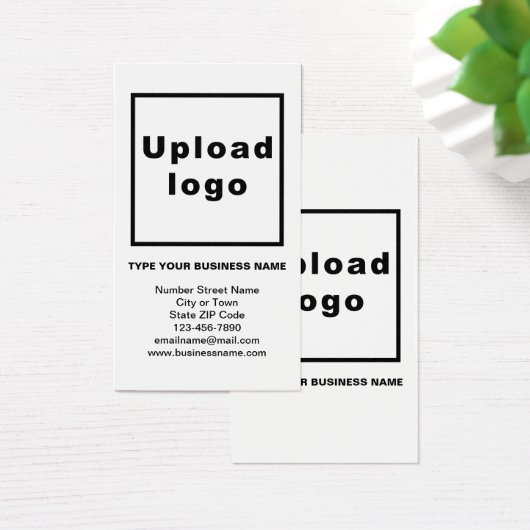 勤務先情報ホワイトポートレート四角形カード (デスク)