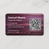 勤務先情報QRコード大工 名刺 (正面)