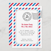 勤務先通話軍隊の移動アナウンス 招待状 (正面/裏面)