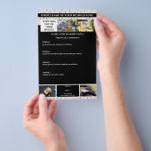 勤務先6枚の写真 |金ゴールドホワイトマーケティングパンフレット チラシ (ハンドル)