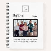 勤務写真チームのメンバー名（白） ノートブック (正面)