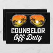 勤務外カウンセラーのサングラス最終日 招待状 (正面/裏面)