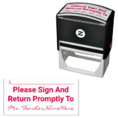 勤務評論と名前ラバースタンプ セルフインキングスタンプ (インサイチュ)