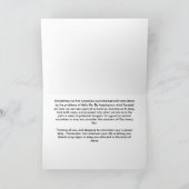 勤続ストップ式あいさつカードに署名 カード (内部)