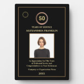 勤続年数の退職写真賞 フォトプラーク (正面)