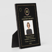 勤続年数の退職写真賞 フォトプラーク (側面)