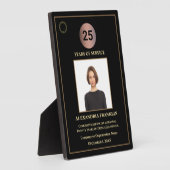 勤続年月従業員写真カスタム賞 フォトプラーク (側面)