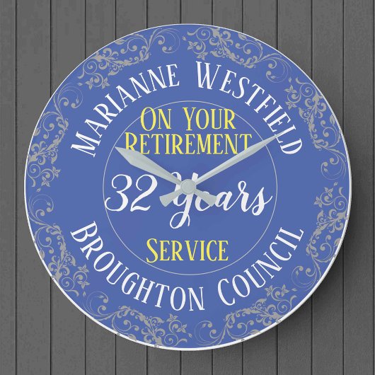 勤続年議会退職賞 ラージ壁時計