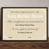 勤続表彰状 ポスター