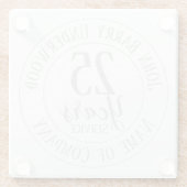 勤続退職賞等 ガラスコースター (裏面)