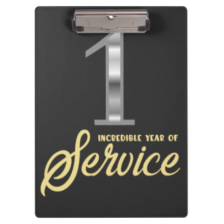 勤続1年目の従業員記念日 クリップボード