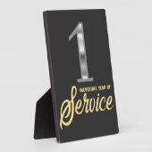 勤続1年目の従業員記念日 フォトプラーク (側面)