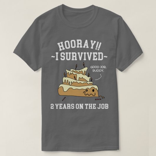 勤続2周年おめでとう Tシャツ (デザイン正面)