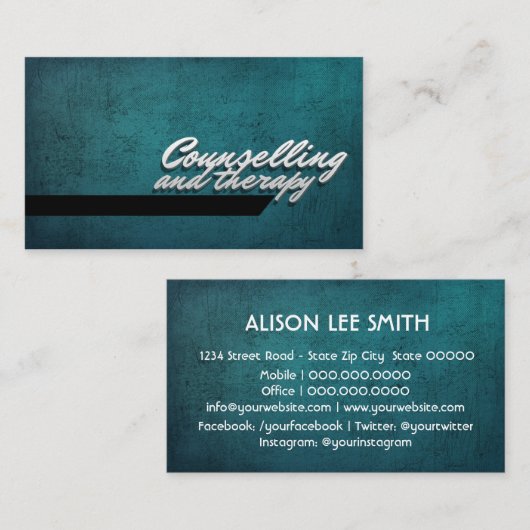 勧めることおよびセラピー 名刺 (正面/裏面)