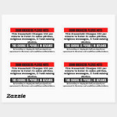 勧誘おもしろいの看板なし。ドアの組み立て 長方形シール (シート)