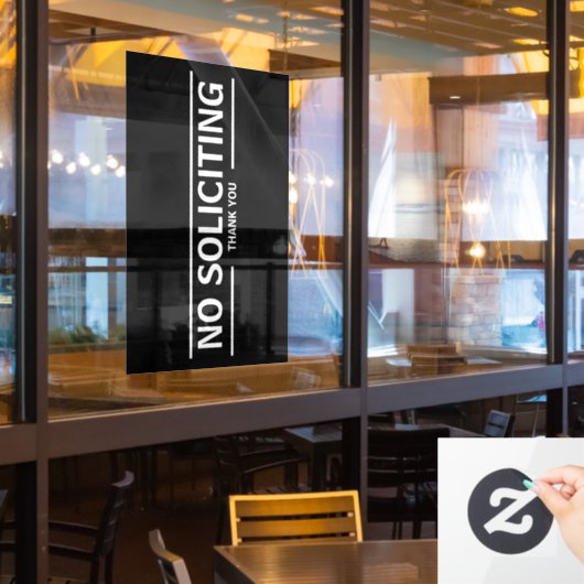 勧誘お断り ウィンドウサイン (レストラン窓)