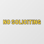 勧誘お断り ゴールド ブラックアウトライン ビジネスドア ウィンドウサイン (シート)