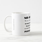 勧誘しない – お願い遠くに!マグ コーヒーマグカップ (左)