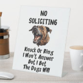 勧誘しない – 犬は答える 台座サイン (インサイチュ)