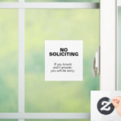 勧誘しない – 申し訳なく思う ウィンドウサイン (ホーム)