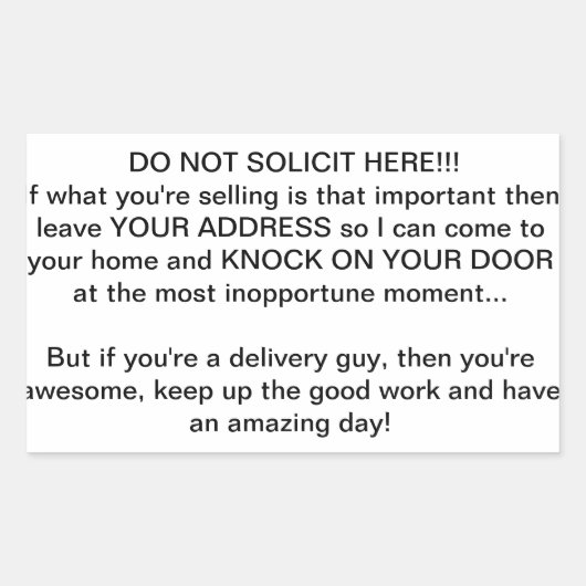 勧誘しない 長方形シール (正面)