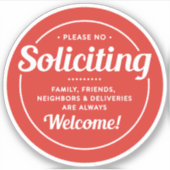 勧誘なし（カラー編集）玄関ドア3"ビニール シール (正面)