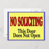 勧誘なし、ドアは開かない ポストカード (正面/裏面)