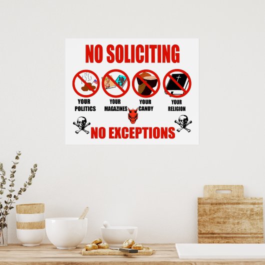 勧誘なし ポスター (キッチン)