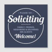 勧誘なし（編集可能）ようこそ磁気標識 (正面)