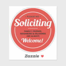 勧誘なし（編集可能）フロントドア4"ビニル シール