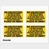 勧誘なし 長方形シール (シート)